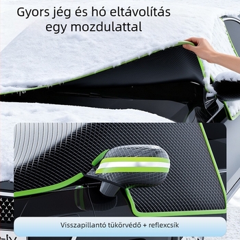 Oxford anyagból készült univerzális első szélvédő hóvédő, teleszkópos rögzítés, 320 g, vastagított dizájn