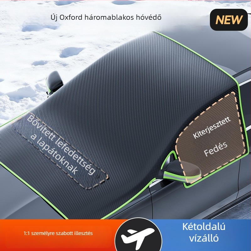 Oxford anyagból készült univerzális első szélvédő hóvédő, teleszkópos rögzítés, 320 g, vastagított dizájn