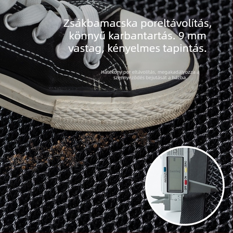 Bejárati ajtó szőnyeg, négyszögletes forma, TPE anyag, Silk Circle kivitelezés, modern minimalista stílus
