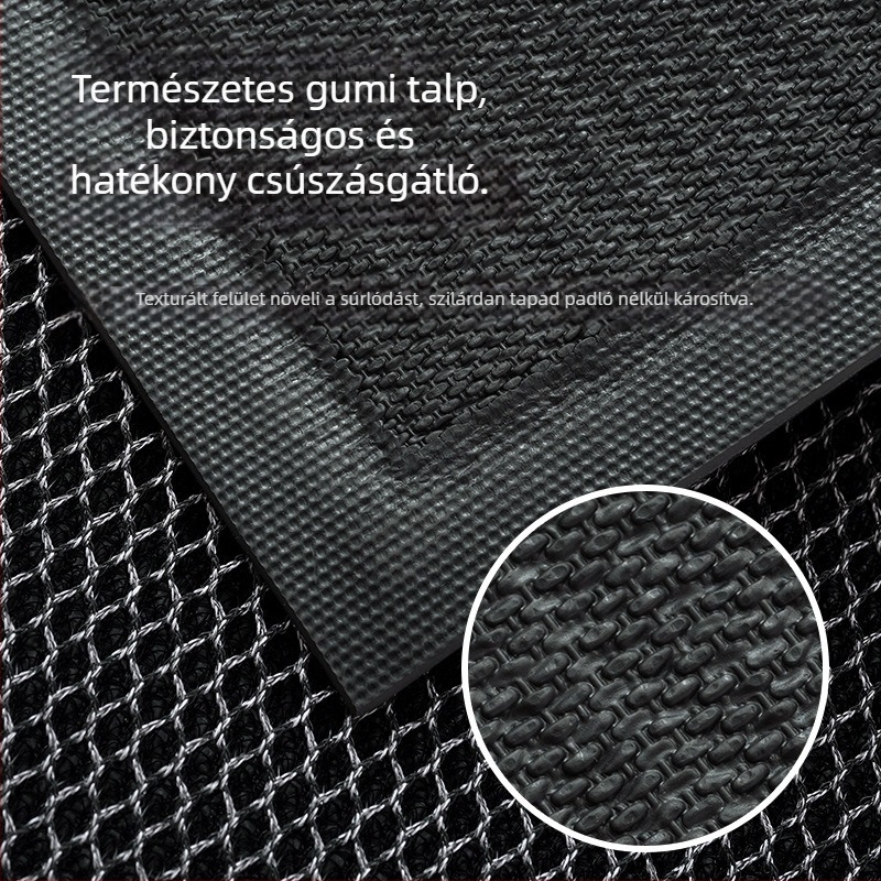 Bejárati ajtó szőnyeg, négyszögletes forma, TPE anyag, Silk Circle kivitelezés, modern minimalista stílus