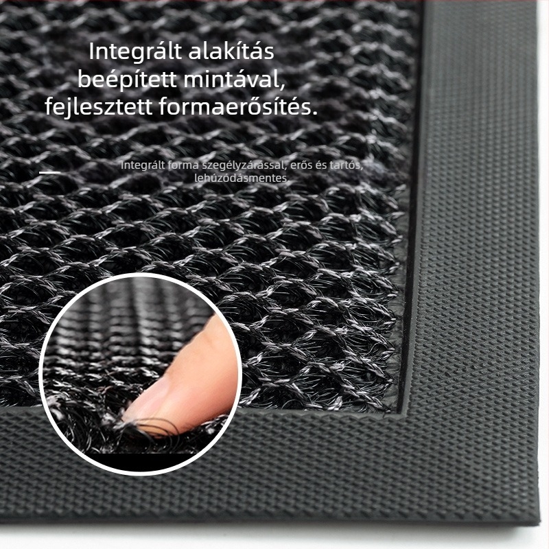 Bejárati ajtó szőnyeg, négyszögletes forma, TPE anyag, Silk Circle kivitelezés, modern minimalista stílus