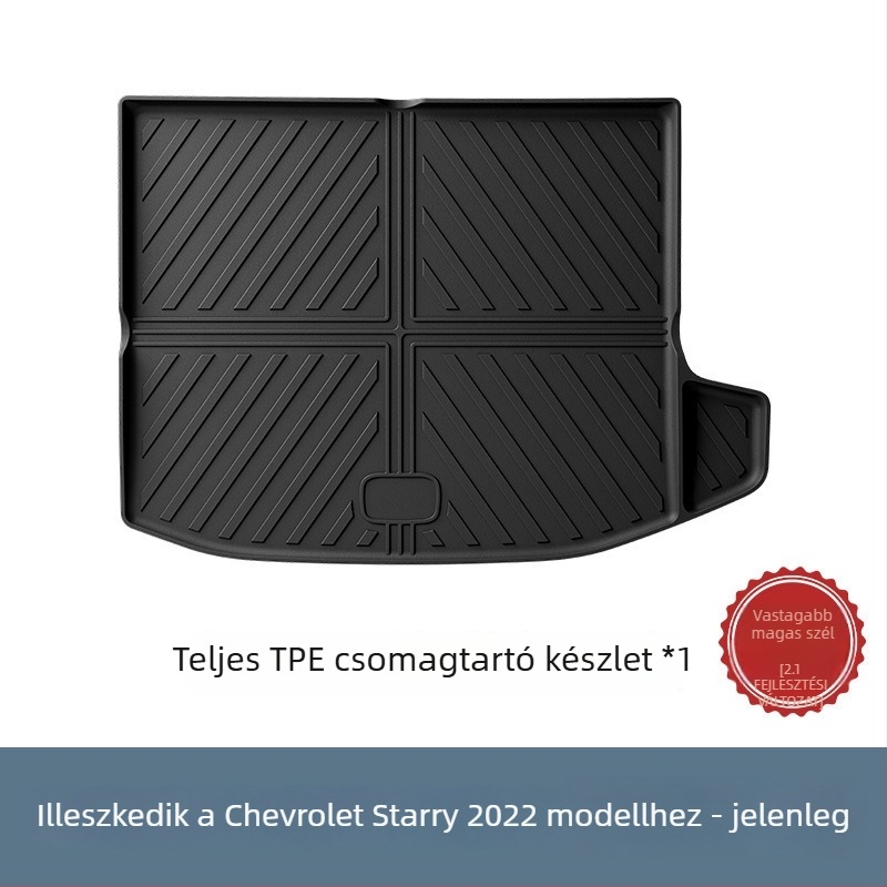 TPE autópadlók és csomagtartó dekoratív szőnyeg a 22 Chevrolet Star Malohoz — logó nyomtatás, testreszabható, hivatalos magánmárka