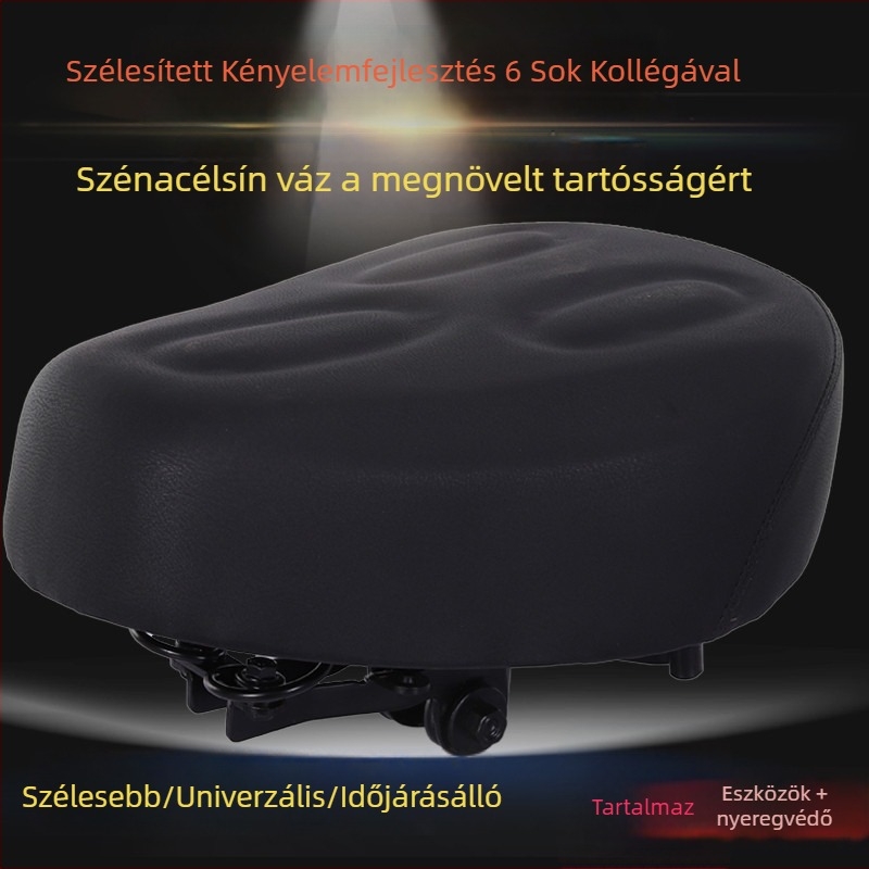 Elektromos kerékpárhoz hatszoros lengéscsillapító párnás ülés, vízálló, univerzális üléskiegészítő