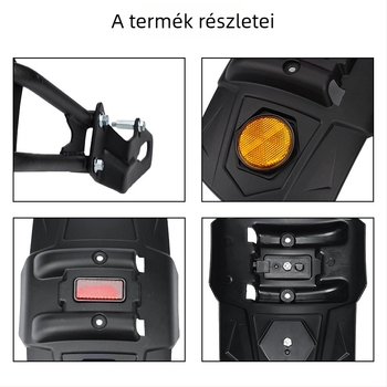 Hátsó sárvédő univerzális motorkerékpárokhoz - Ötvözet test, Modell DNB15, PP anyagú sárvédő, Testreszabható