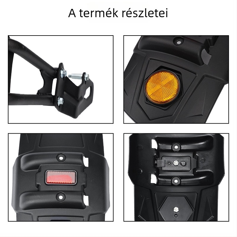 Hátsó sárvédő univerzális motorkerékpárokhoz - Ötvözet test, Modell DNB15, PP anyagú sárvédő, Testreszabható