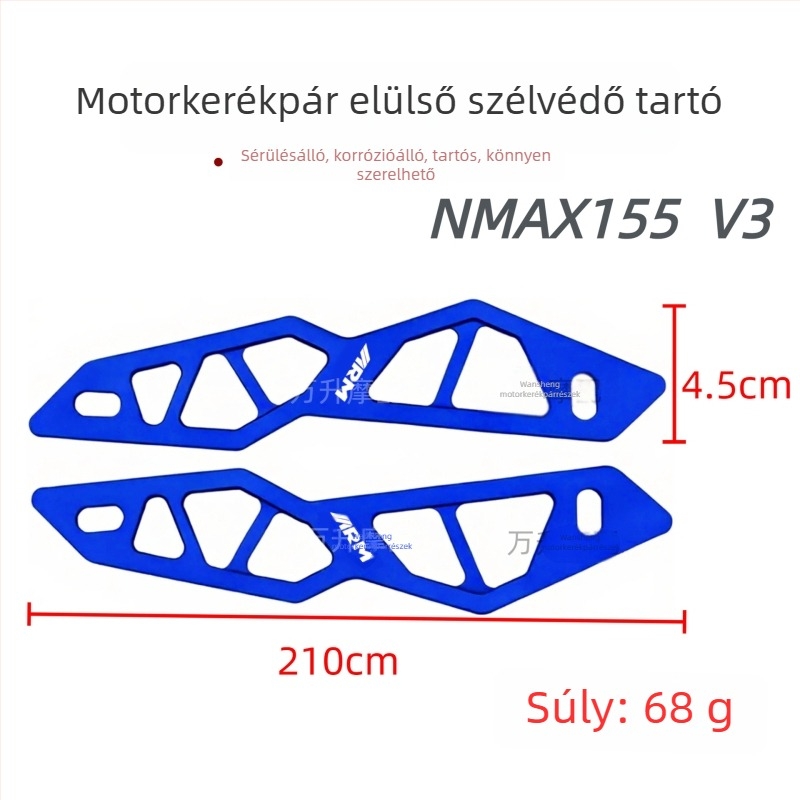 Motorkerékpár elülső szélvédő tartója NMAX 155 V3-hoz – CNC dekoratív előlapi elem