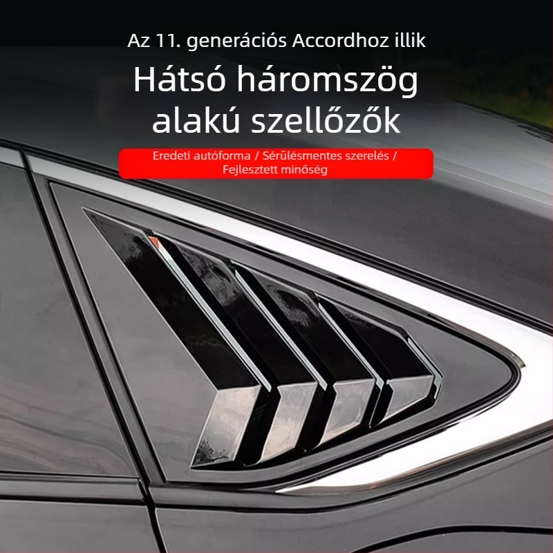 ABS hátsó háromszög vent trim Honda Accord 11. generáció – külső dekoratív panel testreszabás nélkül