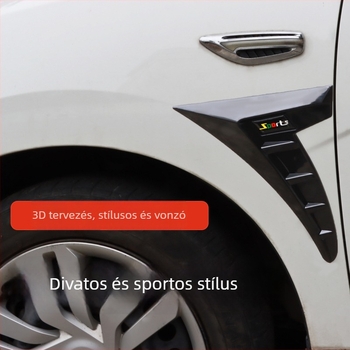 Fender oldalsó szárny 3D kreatív, sportos stílusú külső dekoráció, univerzálisan minden modellhez. Márka: Peitai; Anyag: TPU; Kompatibilis minden modellhez; Váltó típusa: automata.
