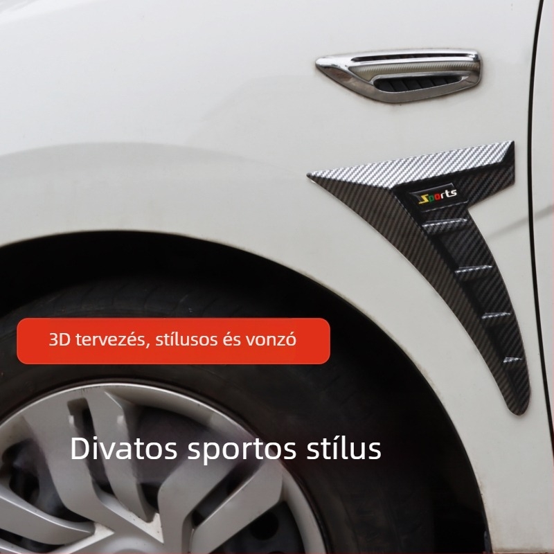 Fender oldalsó szárny 3D kreatív, sportos stílusú külső dekoráció, univerzálisan minden modellhez. Márka: Peitai; Anyag: TPU; Kompatibilis minden modellhez; Váltó típusa: automata.
