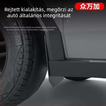 TPE sárvédő panelek a Tesla Cybertruckhez – rejtett első és hátsó keréktakarók