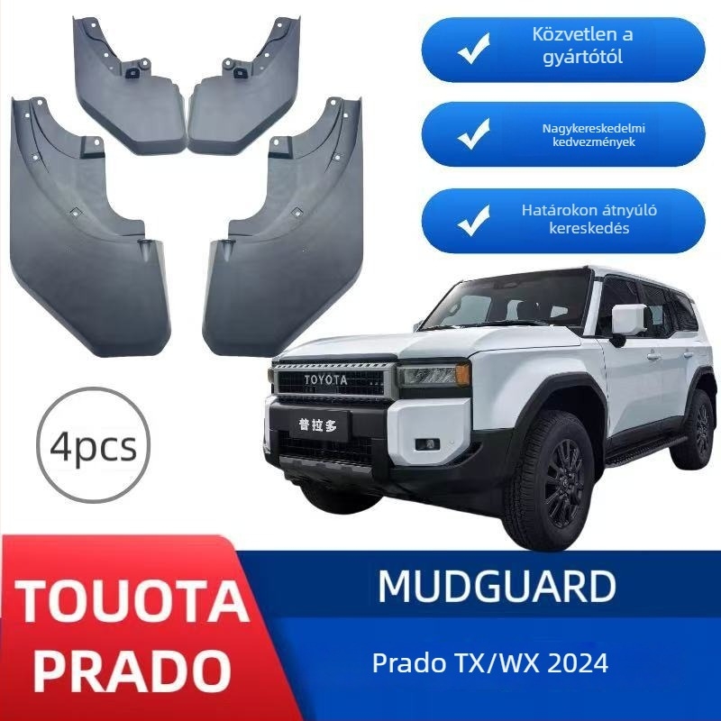 Toyota Prado TX/WX-hez műanyag sárvédő, 2024-es modellhez, testreszabás elérhető