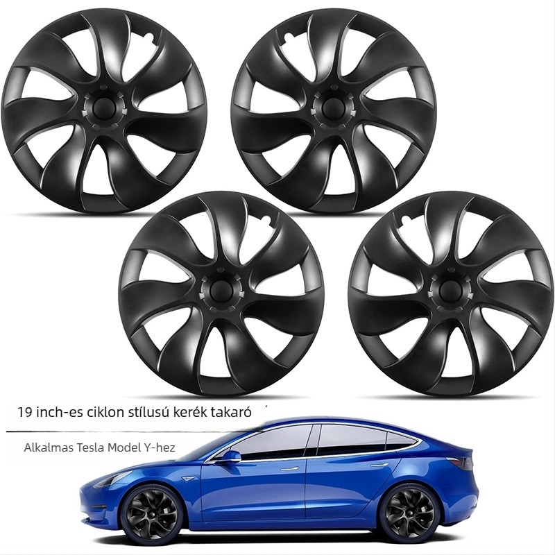 19 hüvelykes Cyclone kerékagyfedél Tesla Model 3/Y-hoz — műanyag, Zhejiang eredetű, testreszabható