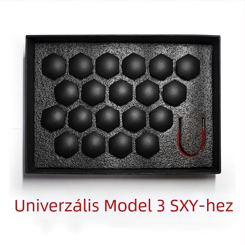 Tesla kerékcsapfedő – gumi, új verzió, kompatibilis Model S, X, Y és Model 3