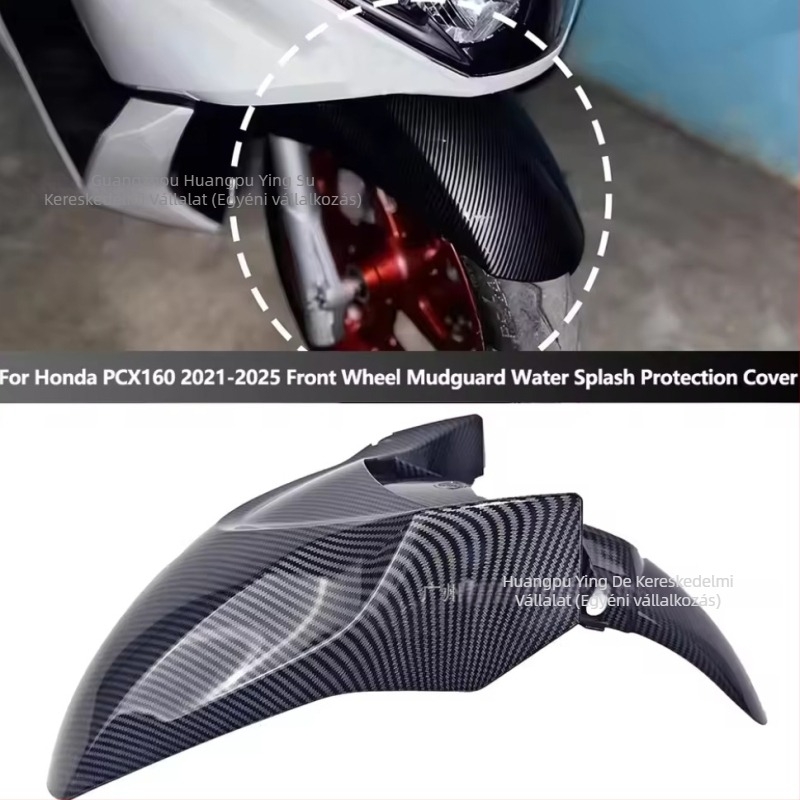 Honda PCX160 21-25-höz első sárvédő vízvédő – Szénszálas textúra, műanyag, Modell Ys-234