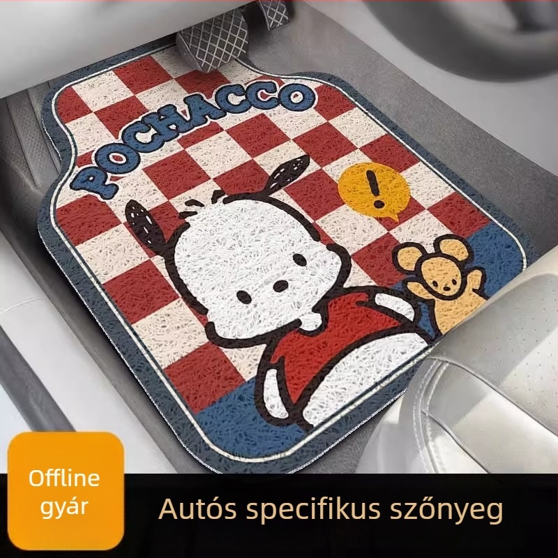 Női autópadlók rajzfilmfigurákkal, univerzális négyszögletes illeszkedés, folt- és kopásálló, mosóható