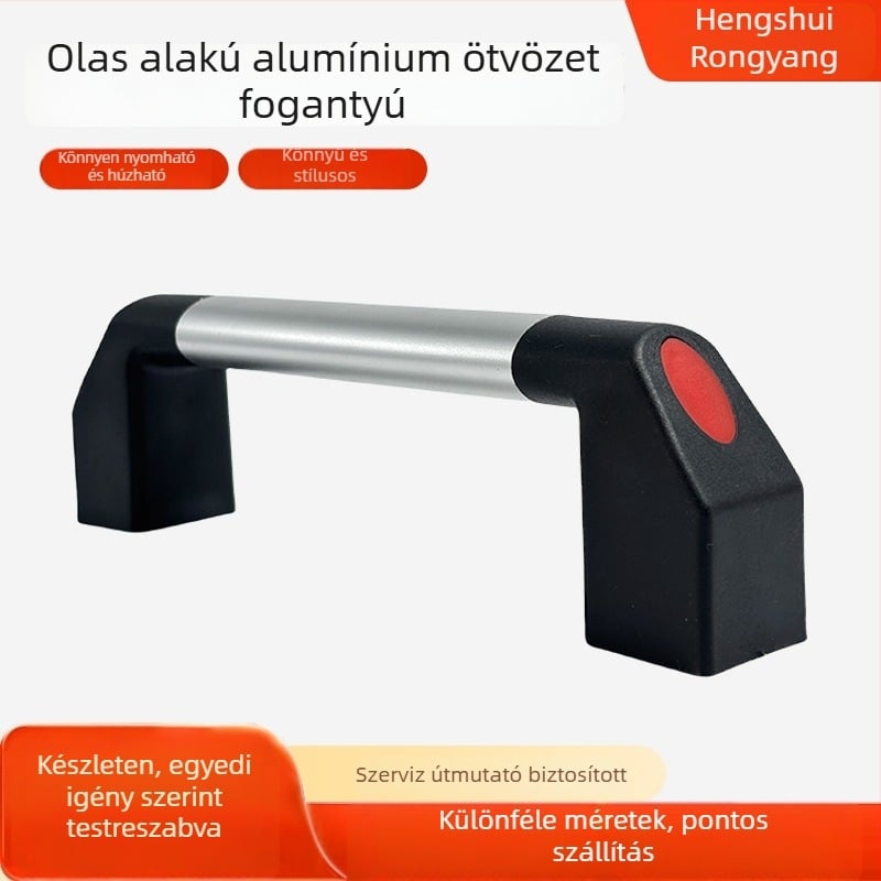Szekrényajtó fogó alumíniumötvözetből – ovális cső alakú, anodizált felület, CNC csöves kivitel, fúrás nélküli szerelés