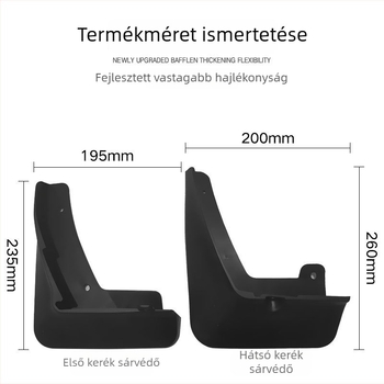 Mazda 3 2019–2021 sárvédő – Speciális sárvédő, PP puha műanyag, Testreszabható