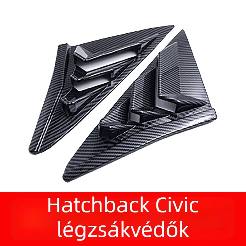 Yibo ABS hátsó háromszög lamellák a hátsó ablakhoz, Honda Civic Hatchback 2021, automata, testreszabható feldolgozás