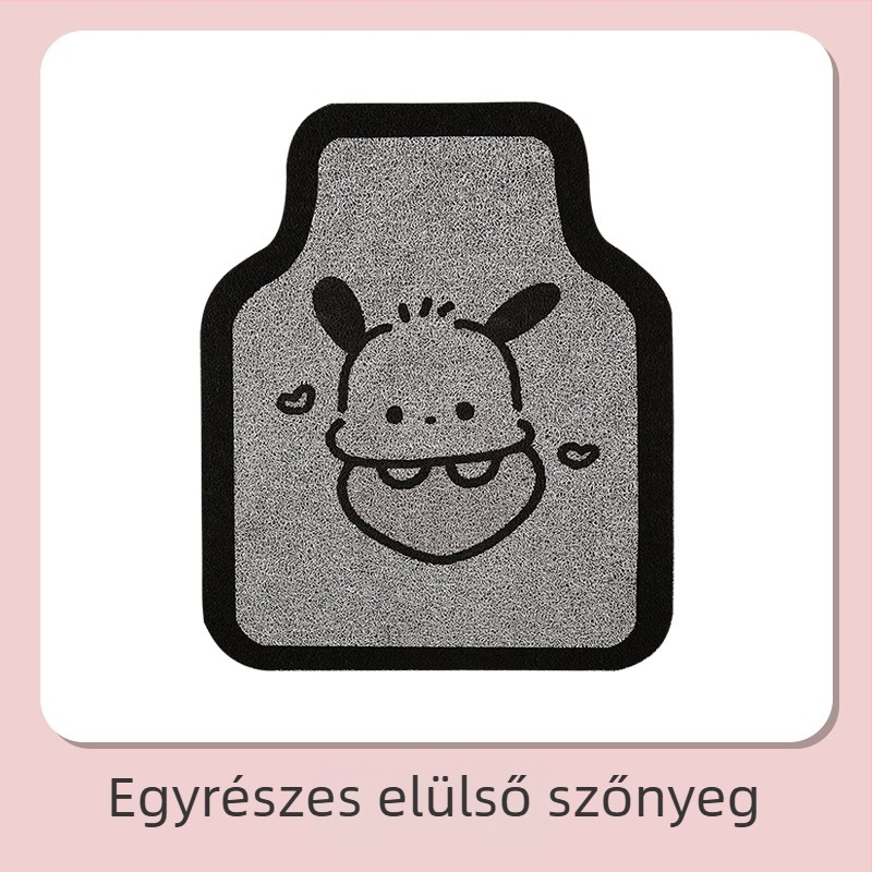 Autópadló szőnyeg lenvászonból, egy darab, négy évszakos univerzális, aranyos rajzfilm kutyás motívummal, nyomtatott logó, HOT BANANA/BANA Fever márka, testreszabás elérhető