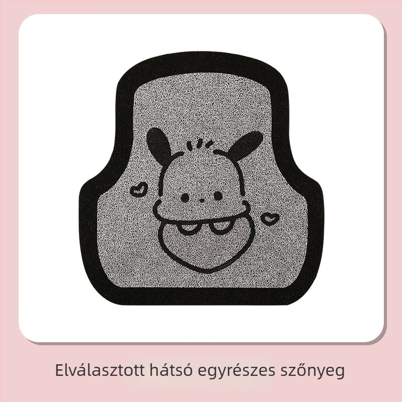 Autópadló szőnyeg lenvászonból, egy darab, négy évszakos univerzális, aranyos rajzfilm kutyás motívummal, nyomtatott logó, HOT BANANA/BANA Fever márka, testreszabás elérhető