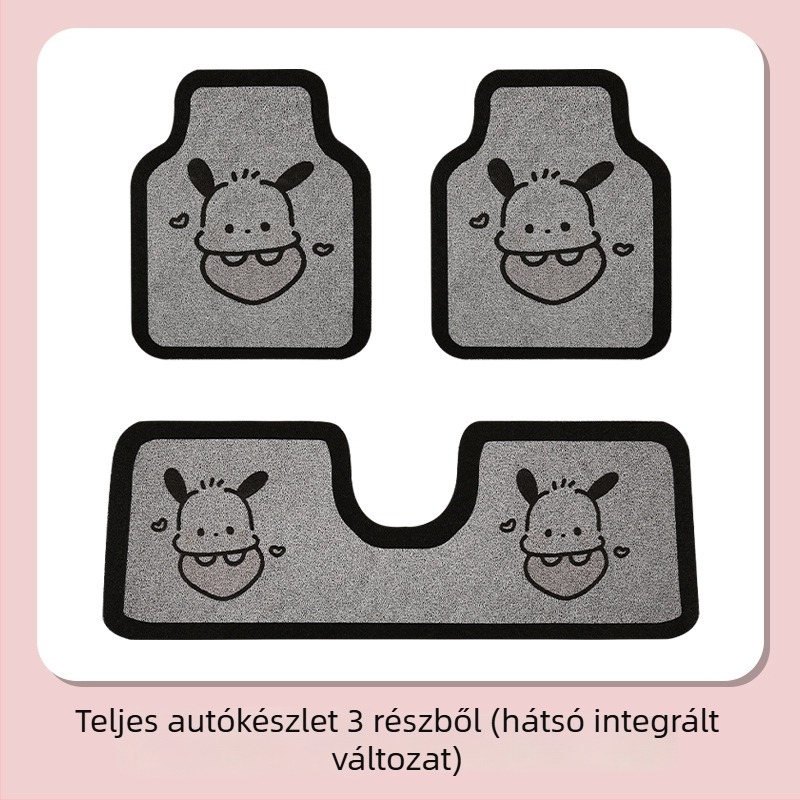 Autópadló szőnyeg lenvászonból, egy darab, négy évszakos univerzális, aranyos rajzfilm kutyás motívummal, nyomtatott logó, HOT BANANA/BANA Fever márka, testreszabás elérhető