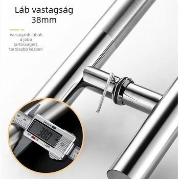 Ajtókilincs, rozsdamentes acél, körcsöves modell, modern egyszerűség