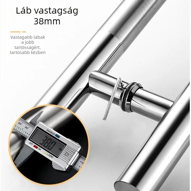 Ajtókilincs, rozsdamentes acél, körcsöves modell, modern egyszerűség