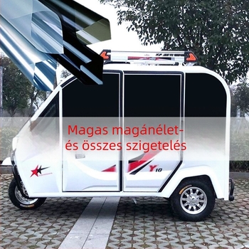Elektrikus tricikli és négykerekű járművek ablakfólia készlet – napsugárzás elleni védelem, hő-izoláció, magánélet védő fólia az egész autóhoz