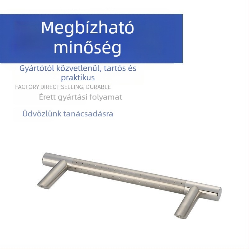 Háztartási használatra szánt 304 rozsdamentes acél ajtófogantyú, lopás elleni, bútorok és fiókok fogantyúja, üreges négyzetes minimalist dizájn
