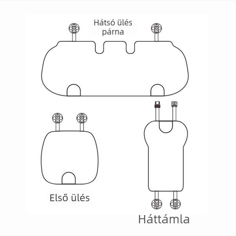 Minden évszakos gyerek autóülés alátét és háttámasz, flanel és Ice Silk anyaggal