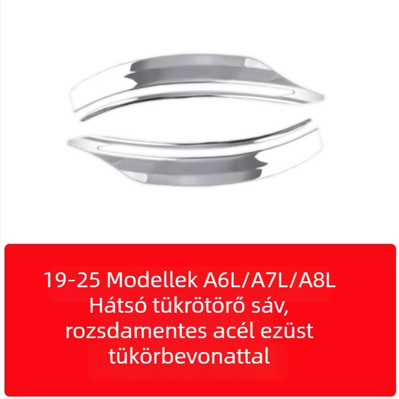 Ütközésvédő acélszalag Audi A6/A7/A8L külső tükörhöz, 2019–2025 – Modell 001, testreszabható