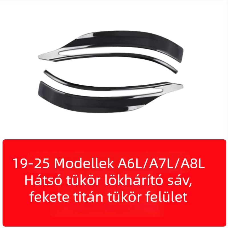 Ütközésvédő acélszalag Audi A6/A7/A8L külső tükörhöz, 2019–2025 – Modell 001, testreszabható