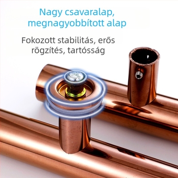 Rozsdamentes acélból készült üvegajtó-fogantyú fürdőszobai tolóajtóhoz, keret nélküli, vastagított profil, modell 538