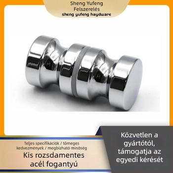 Kör alakú tömör kilincs üveg zuhanyajtóhoz, 304 rozsdamentes acél