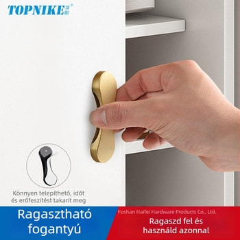 Top Resistance TNH3502 Fúrás nélküli ragasztós tolóajtó fogantyú – láthatatlan kis fogantyú fiókokhoz és szekrényekhez, önadhéziós ajtó- és üvegfogantyú