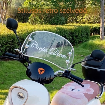 RCSTAR retro elektromos robogó előtti szélvédő; Anyag: PE/plexiglas; Testreszabás: Igen; Kompatibilis: AIMA/Emma/Yadea
