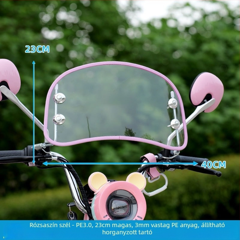 RCSTAR retro elektromos robogó előtti szélvédő; Anyag: PE/plexiglas; Testreszabás: Igen; Kompatibilis: AIMA/Emma/Yadea