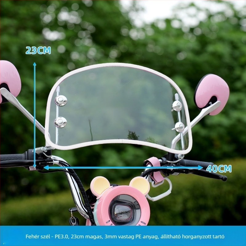 RCSTAR retro elektromos robogó előtti szélvédő; Anyag: PE/plexiglas; Testreszabás: Igen; Kompatibilis: AIMA/Emma/Yadea
