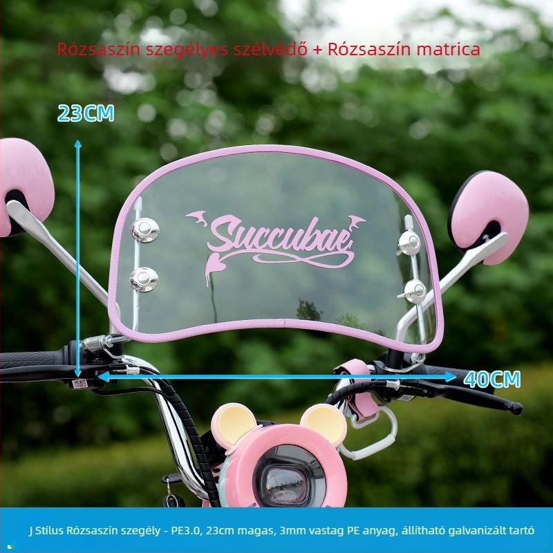 RCSTAR retro elektromos robogó előtti szélvédő; Anyag: PE/plexiglas; Testreszabás: Igen; Kompatibilis: AIMA/Emma/Yadea