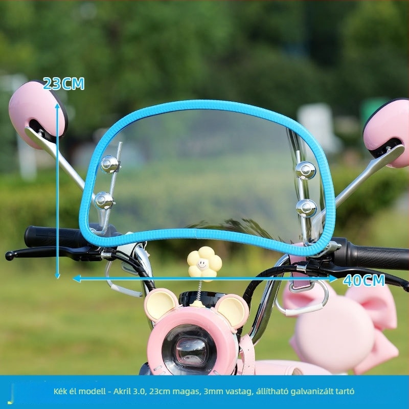 RCSTAR retro elektromos robogó előtti szélvédő; Anyag: PE/plexiglas; Testreszabás: Igen; Kompatibilis: AIMA/Emma/Yadea