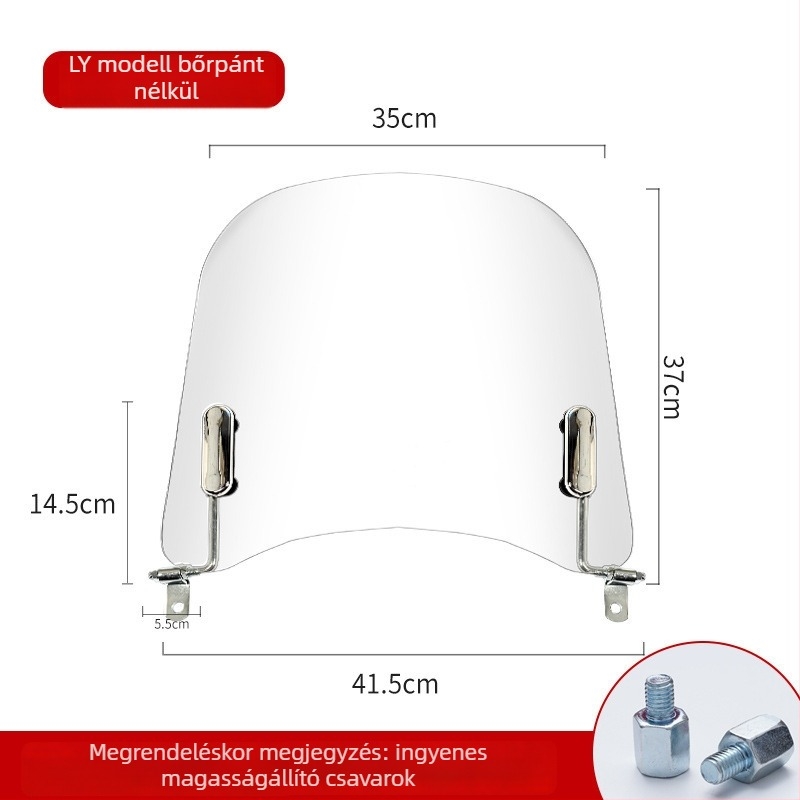 Elektromos motorkerékpárok első szélvédője (Modell: 111111111111)