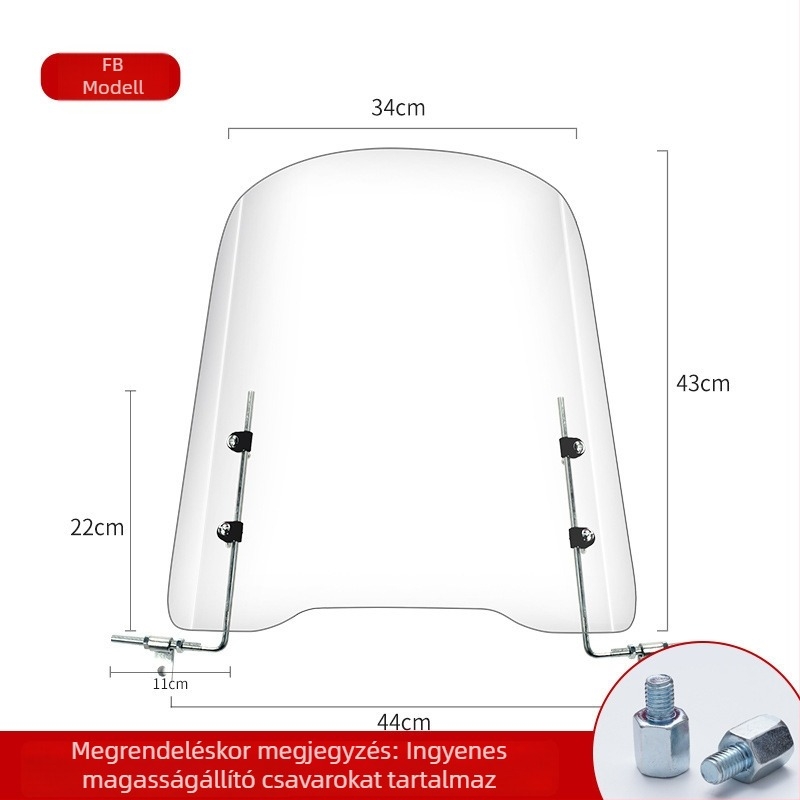 Elektromos motorkerékpárok első szélvédője (Modell: 111111111111)