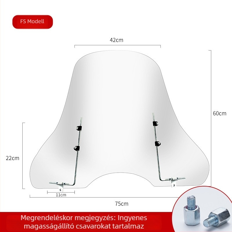 Elektromos motorkerékpárok első szélvédője (Modell: 111111111111)