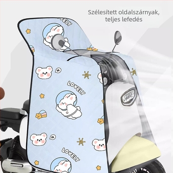 Elektromos robogó szélvédővédő - köpeny-stílus, memóriás anyag, vízálló, kézzel eltávolítható, nap- és esővédelmi