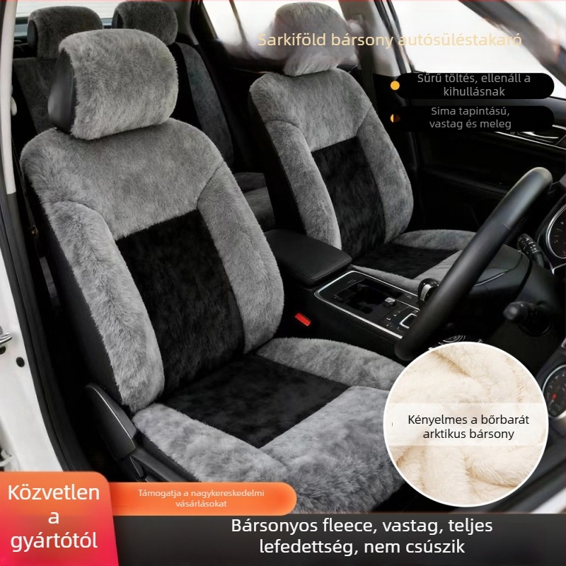 Plüss autóülésvédő, univerzális illeszkedés, márka YD, tömeg 0,55 kg