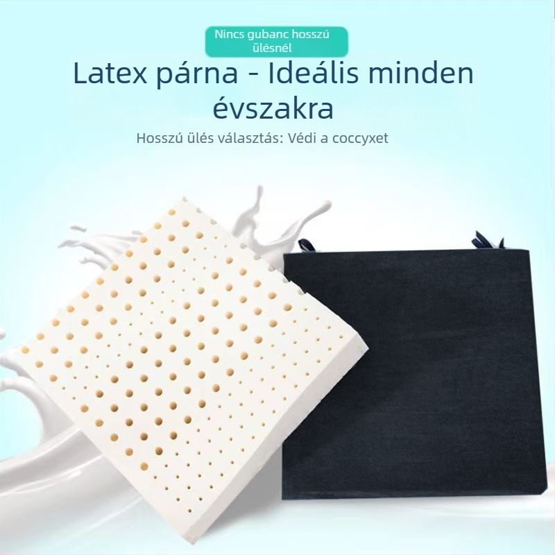 Természetes latex ülőpárna hosszú üléshez – irodai székhez, ablakpárkányhoz és diákok számára, vastag latex párna minden évszakra