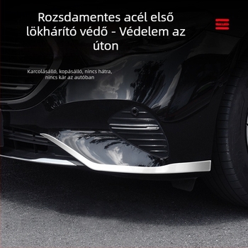 Mercedes-Benz E-Class első lökhárító díszcsík (E300L/E260L), rozsdamentes acélból, korrózió- és karcolás elleni külső dekoratív matricakiegészítő