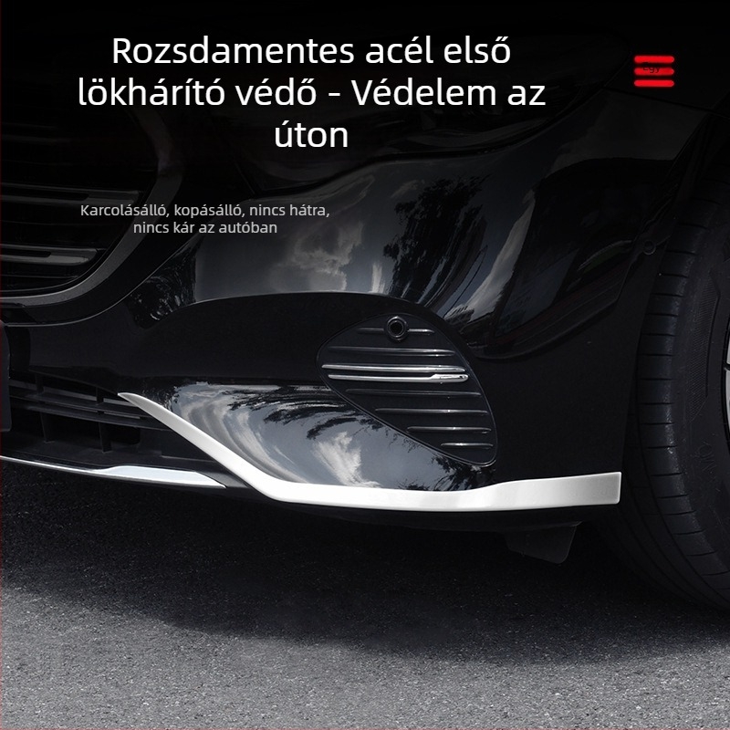 Mercedes-Benz E-Class első lökhárító díszcsík (E300L/E260L), rozsdamentes acélból, korrózió- és karcolás elleni külső dekoratív matricakiegészítő