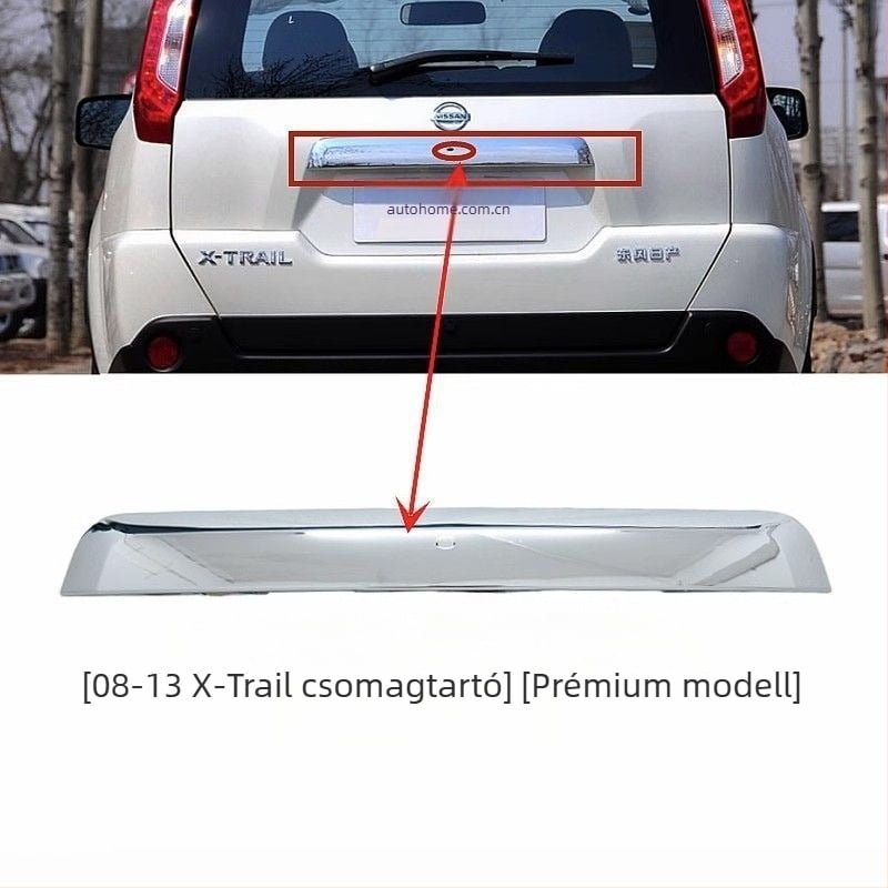 Nissan X-Trail 2008-2013 Hátsó csomagtartó díszléc és hátsó ajtó kilincs dekoratív sáv (MX6)