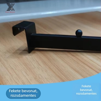 Négyzetcső horogokkal felszerelt kiállító állvány a szupermarketben – vastag horogok zoknikhoz és mobil tartozékokhoz, modell 1, anyag: vas, felületkezelés: spray műanyag